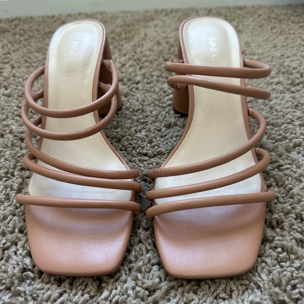 Nine West Women's Nude Strappy Heels